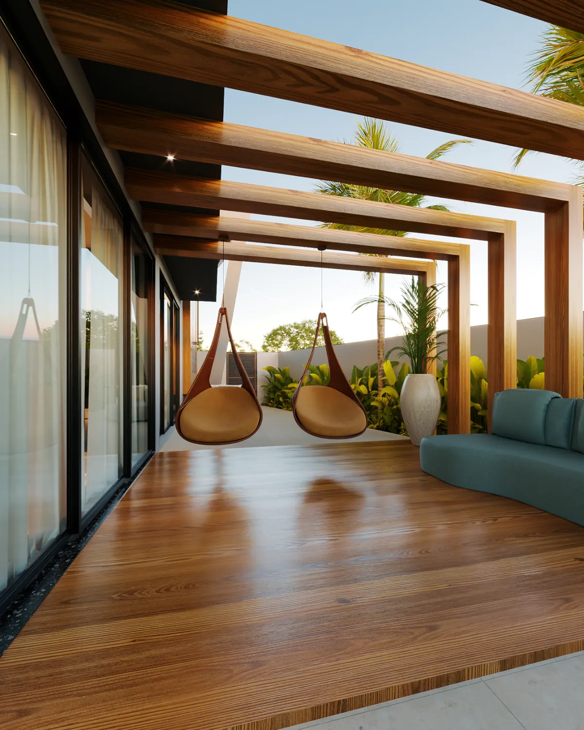 Área coberta — projeto da Simões Arquitetura