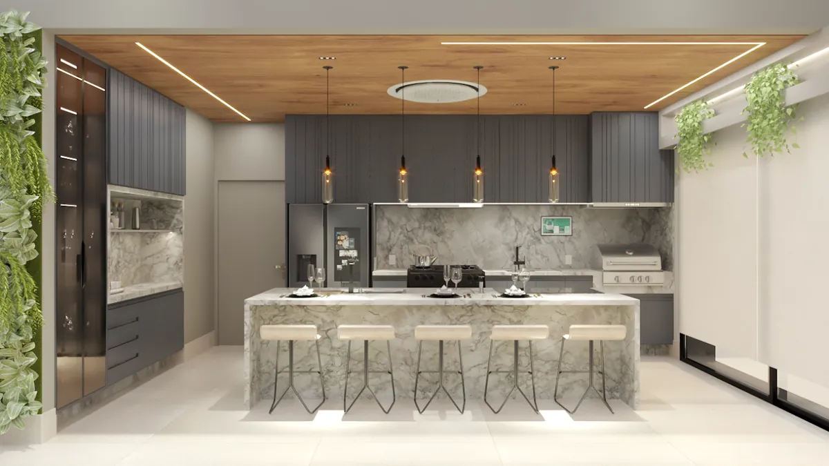 Cozinha — projeto da Simões Arquitetura