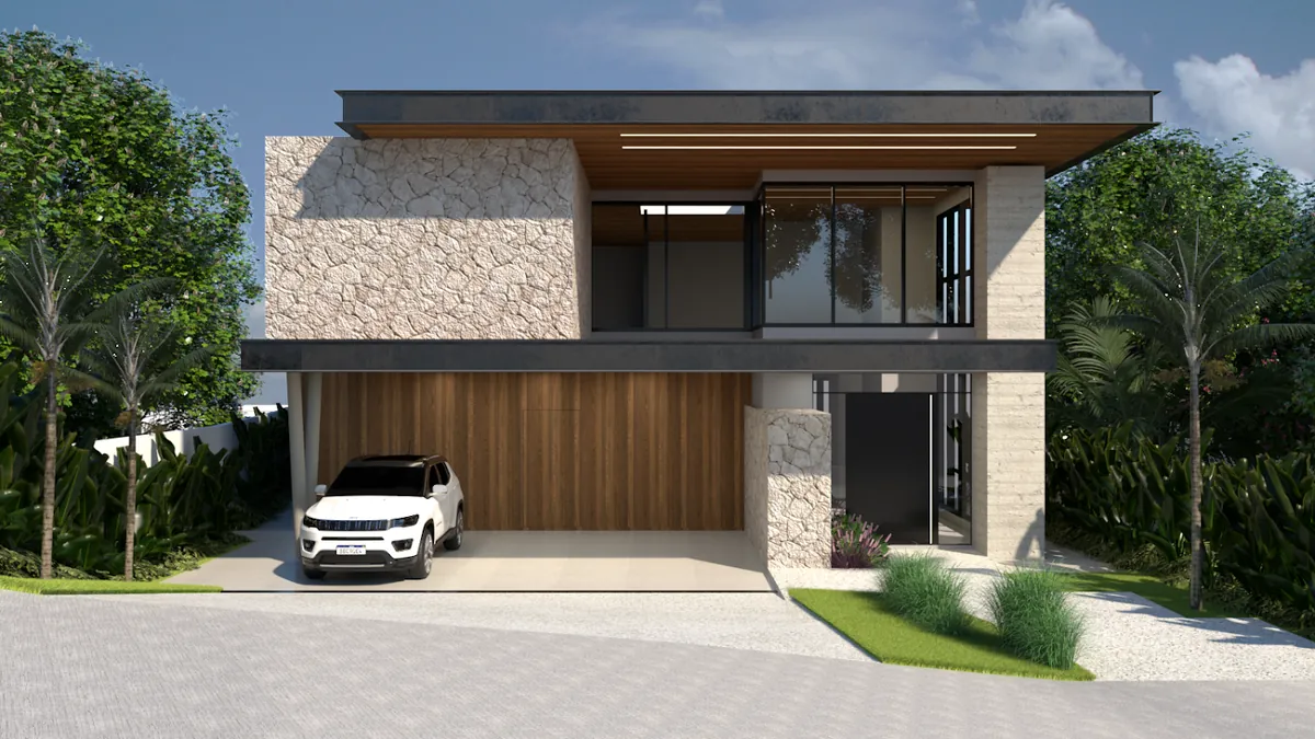 Fachada frontal — projeto da Simões Arquitetura
