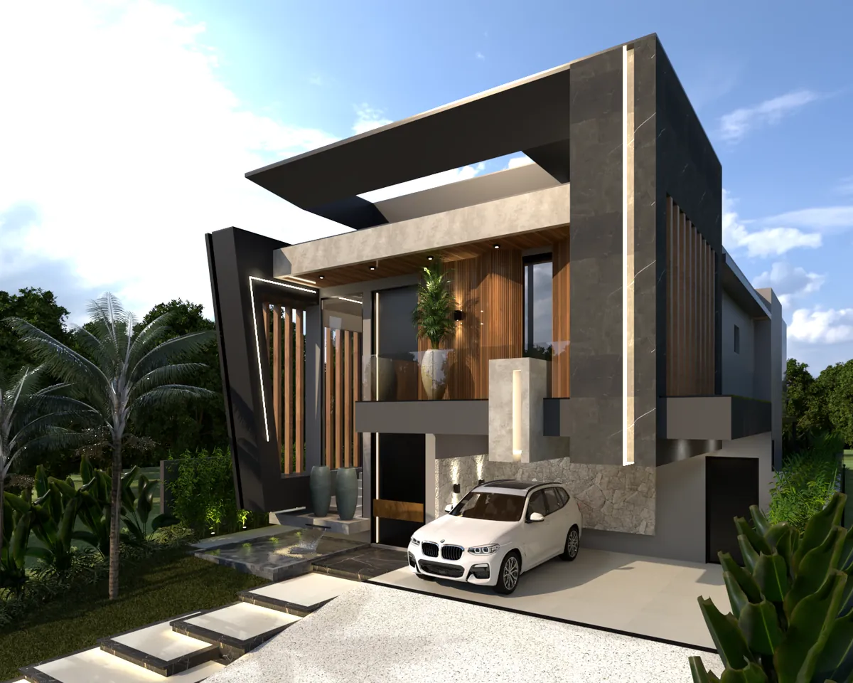 Fachada frontal — projeto da Simões Arquitetura
