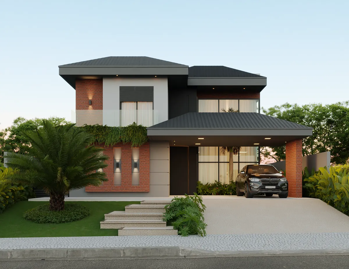Fachada frontal — projeto da Simões Arquitetura