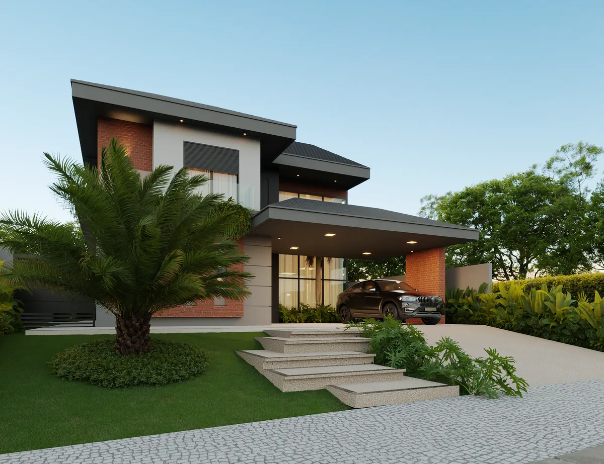 Vista em perspectiva — projeto da Simões Arquitetura